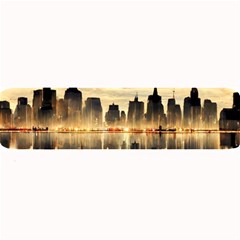 Manhattan Skyline Sunset Nyc Large Bar Mat by Wegoenart