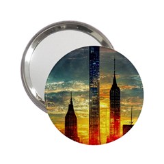 New York City Sunset Dusk Twilight 2 25  Handbag Mirrors by Wegoenart