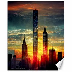 New York City Sunset Dusk Twilight Canvas 16  X 20  by Wegoenart