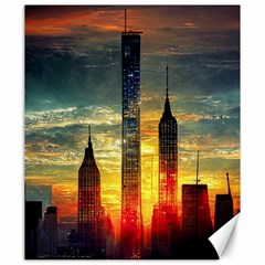 New York City Sunset Dusk Twilight Canvas 20  X 24  by Wegoenart