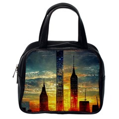 New York City Sunset Dusk Twilight Classic Handbag (one Side) by Wegoenart