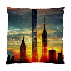 New York City Sunset Dusk Twilight Standard Cushion Case (two Sides) by Wegoenart