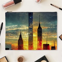 New York City Sunset Dusk Twilight Cosmetic Bag (xl) by Wegoenart