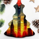 New York City Sunset Dusk Twilight Ornament (Christmas Tree)  Front