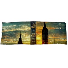 New York City Sunset Dusk Twilight Body Pillow Case (dakimakura) by Wegoenart