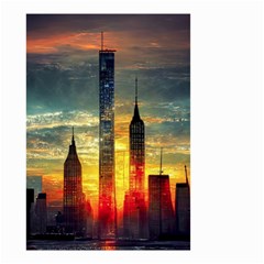 New York City Sunset Dusk Twilight Small Garden Flag (two Sides) by Wegoenart