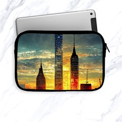 New York City Sunset Dusk Twilight Apple Ipad Mini Zipper Cases by Wegoenart