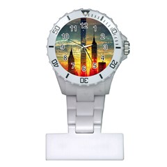 New York City Sunset Dusk Twilight Plastic Nurses Watch by Wegoenart