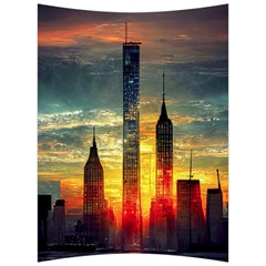 New York City Sunset Dusk Twilight Back Support Cushion by Wegoenart