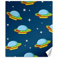 Seamless Pattern Ufo With Star Space Galaxy Background Canvas 8  X 10  by Wegoenart