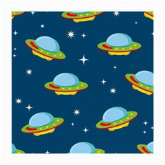 Seamless Pattern Ufo With Star Space Galaxy Background Medium Glasses Cloth by Wegoenart