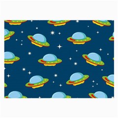 Seamless Pattern Ufo With Star Space Galaxy Background Large Glasses Cloth (2 Sides) by Wegoenart