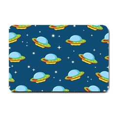 Seamless Pattern Ufo With Star Space Galaxy Background Small Doormat by Wegoenart