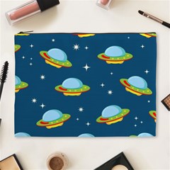 Seamless Pattern Ufo With Star Space Galaxy Background Cosmetic Bag (xl) by Wegoenart