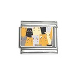 Seamless Pattern Cute Cat Cartoons Italian Charm (9mm) Front