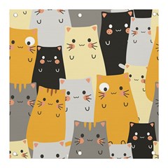 Seamless Pattern Cute Cat Cartoons Banner And Sign 3  X 3  by Wegoenart