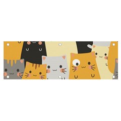 Seamless Pattern Cute Cat Cartoons Banner And Sign 6  X 2  by Wegoenart