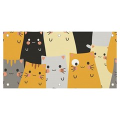 Seamless Pattern Cute Cat Cartoons Banner And Sign 6  X 3  by Wegoenart