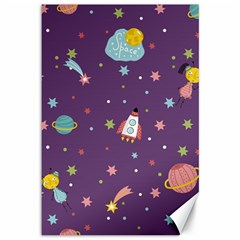 Space Travels Seamless Pattern Vector Cartoon Canvas 12  X 18  by Wegoenart