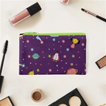 Space Travels Seamless Pattern Vector Cartoon Cosmetic Bag (XS) Front