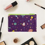 Space Travels Seamless Pattern Vector Cartoon Cosmetic Bag (XS) Back