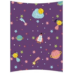 Space Travels Seamless Pattern Vector Cartoon Back Support Cushion by Wegoenart