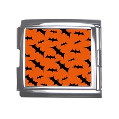 Halloween Card With Bats Flying Pattern Mega Link Italian Charm (18mm)