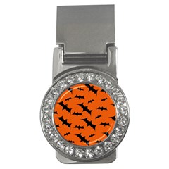 Halloween Card With Bats Flying Pattern Money Clips (CZ) 