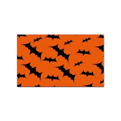 Halloween Card With Bats Flying Pattern Sticker (Rectangular)