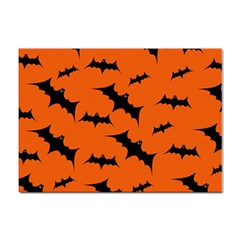 Halloween Card With Bats Flying Pattern Sticker A4 (10 pack)