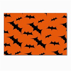 Halloween Card With Bats Flying Pattern Postcard 4 x 6  (Pkg of 10)