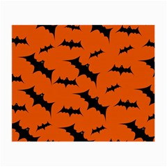 Halloween Card With Bats Flying Pattern Small Glasses Cloth