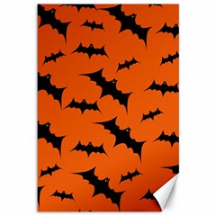 Halloween Card With Bats Flying Pattern Canvas 12  x 18 