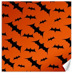 Halloween Card With Bats Flying Pattern Canvas 20  X 20  by Wegoenart