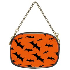 Halloween Card With Bats Flying Pattern Chain Purse (One Side)