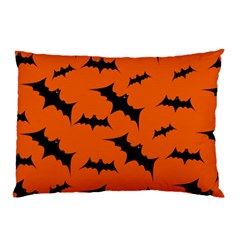 Halloween Card With Bats Flying Pattern Pillow Case