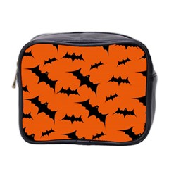 Halloween Card With Bats Flying Pattern Mini Toiletries Bag (Two Sides)