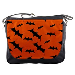 Halloween Card With Bats Flying Pattern Messenger Bag by Wegoenart