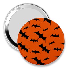 Halloween Card With Bats Flying Pattern 3  Handbag Mirrors