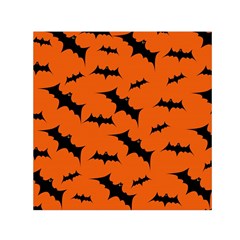 Halloween Card With Bats Flying Pattern Square Satin Scarf (30  X 30 ) by Wegoenart