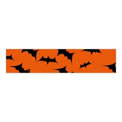 Halloween Card With Bats Flying Pattern Velvet Scrunchie