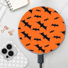 Halloween Card With Bats Flying Pattern Wireless Charger