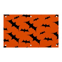 Halloween Card With Bats Flying Pattern Banner And Sign 5  X 3  by Wegoenart