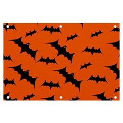 Halloween Card With Bats Flying Pattern Banner and Sign 6  x 4 