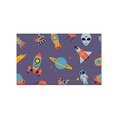 Space Seamless Pattern Sticker Rectangular (100 Pack) by Wegoenart