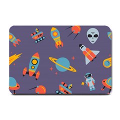 Space Seamless Pattern Small Doormat by Wegoenart