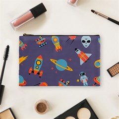 Space Seamless Pattern Cosmetic Bag (medium) by Wegoenart