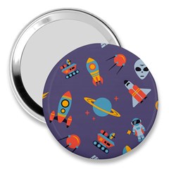 Space Seamless Pattern 3  Handbag Mirrors by Wegoenart