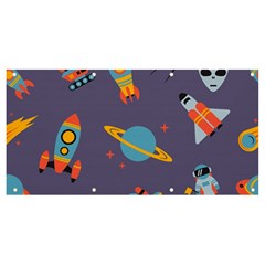 Space Seamless Pattern Banner And Sign 8  X 4  by Wegoenart