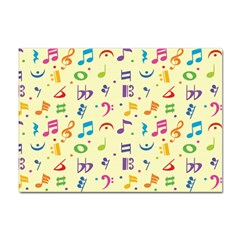 Seamless Pattern Musical Note Doodle Symbol Sticker A4 (10 Pack)